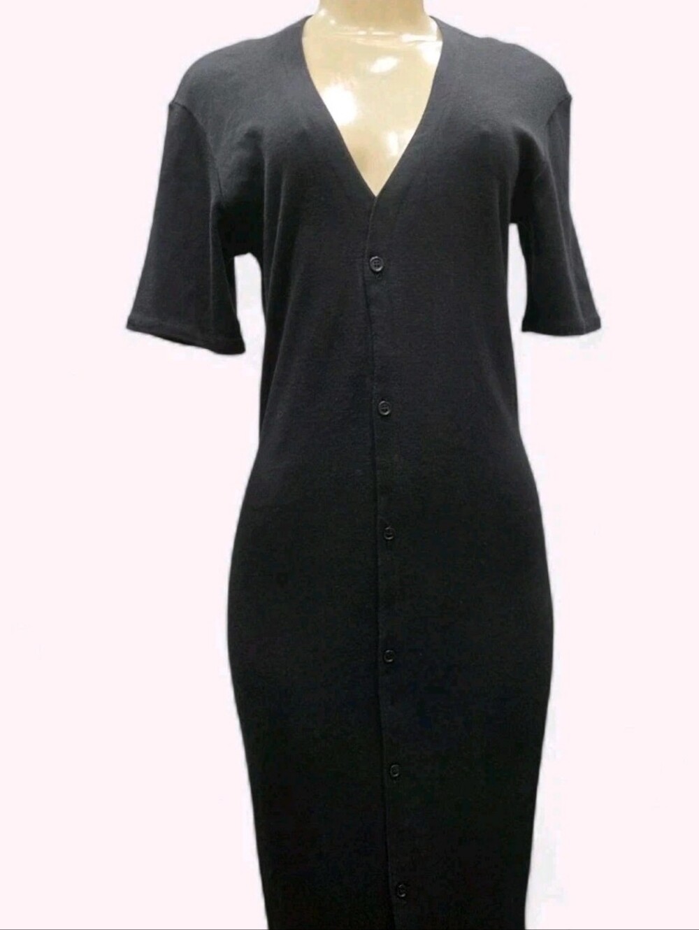 Ralph Lauren Black Logo Polo Buttoned Dress Women's Size S VTG - Picture 7 of 13